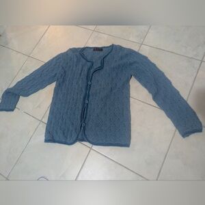 Blue Knit Cardigan